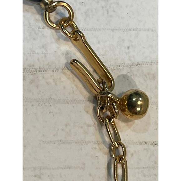 * Trifari Necklace black and gold beads. Gold clasp and emblem. - Picture 5 of 8